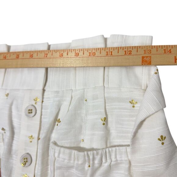 TULAROSA JENNA‎ BELTED BUTTON DOWN WHITE MIDI SKIRT SMALL NWT POCKETS - Picture 5 of 11